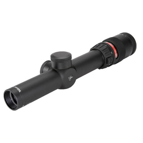 BHTRI TR24R Trijicon AccuPoint 1-4x24mm Riflescope - 30mm Main Tube with BAC, Red Triangle Post Reticle, Matte Black Nexgen Outfitters
