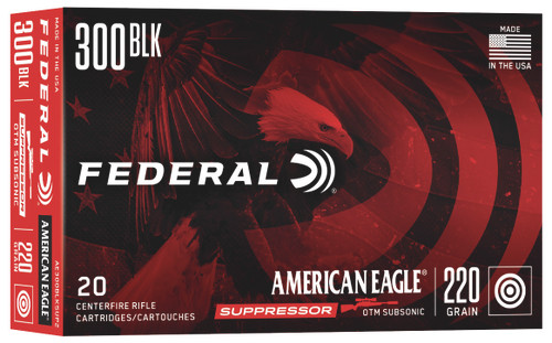 Federal American Eagle Suppressor .300 Blackout 220gr Open Tip Match 20Rnd Rifle Ammunition Nexgen Outfitters