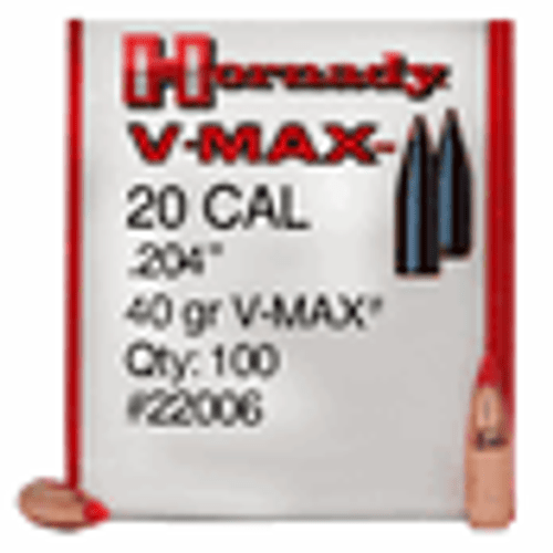 SH87795 Hornady V-MAX .20 Cal 40 gr Bullets-100cnt Nexgen Outfitters