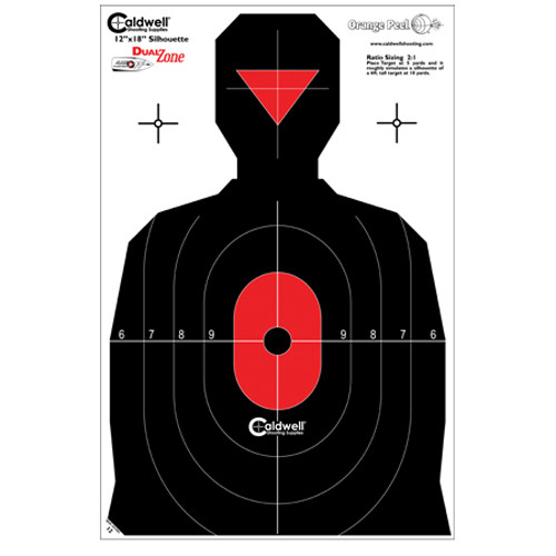 SH91425 Caldwell Silhouette Dual Zone Target (8 Pack) Nexgen Outfitters