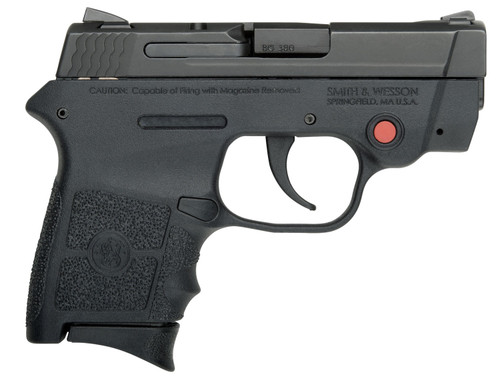 SH93809 Smith & Wesson M&P Bodyguard 380 with Crimson Trace Red Laser Double 380 Automatic Colt Pistol (ACP) 2.75" 6+1 Black Polymer Grip/Frame Grip Black Stainless Steel Nexgen Outfitters