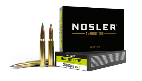 Nosler Ballistic Tip .30-06 Springfield 180gr Poly-Tip Boat Tail 20Rnd Rifle Ammunition Nexgen Outfitters