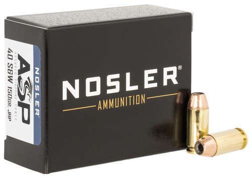 Nosler Assured Stopping Power Target 40 S&W 150 gr JHP 20Rnd Handgun Ammo