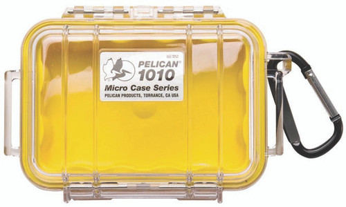 LM330476 Pelican Micro Case 1010 Yellow/Clear Nexgen Outfitters