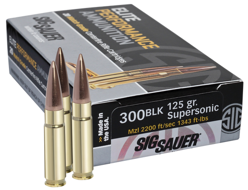 SH96699 Sig Sauer Elite Match Grade .300 Blackout 125gr Open Tip Match 20Rnd Rifle Ammunition Nexgen Outfitters