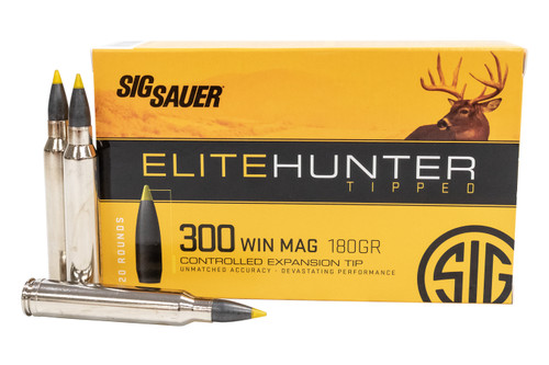 Sig Sauer Elite Hunter Tipped .300 Winchester Magnum 180gr Controlled Expansion Tip 20Rnd Rifle Ammunition Nexgen Outfitters