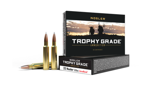 Nosler Trophy Grade .33 Nosler 225gr AccuBond 20Rnd Rifle Ammunition Nexgen Outfitters