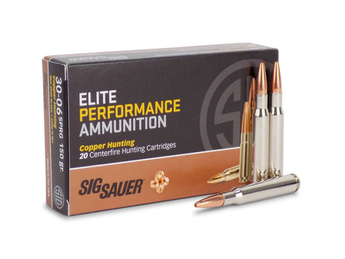 Sig Sauer Elite Copper Hunting .30-06 Springfield 150gr Jacketed Hollow Point 20Rnd Rifle Ammunition Nexgen Outfitters