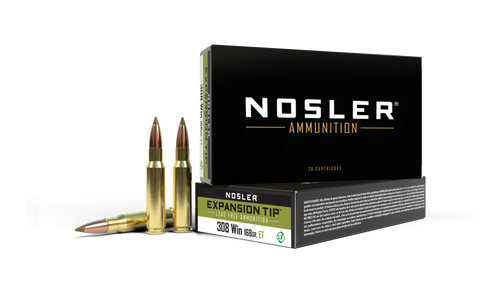 Nosler E-Tip Lead-Free .308 Winchester 168gr E-Tip Spitzer 20Rnd Rifle Ammunition Nexgen Outfitters