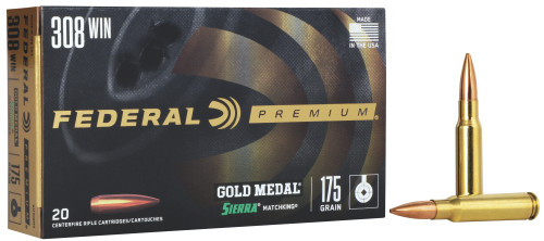 Federal Gold Medal Sierra .308 Winchester 175gr MatchKing Boat Tail Hollow Point 20Rnd Rifle Ammunition Nexgen Outfitters