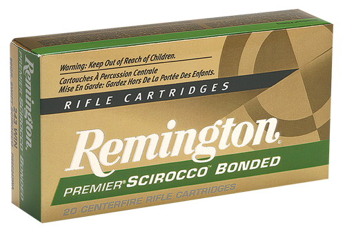 SH56261 Remington Premier Scirocco Bonded 243 Win 90 gr SSB Rifle Ammunition 20 rds Nexgen Outfitters