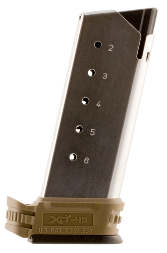 SH3943 Springfield Armory XDS5001FDE XDS XTension .45 ACP Flat Dark Earth Metal Backstrap 1 Magazine Sleeve Nexgen Outfitters