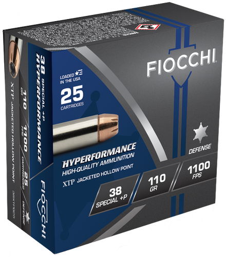 Fiocchi Hyperformance Defense .38 Special +P 110gr Extreme Terminal Performance Hollow 25Rnd Handgun Ammunition Nexgen Outfitters