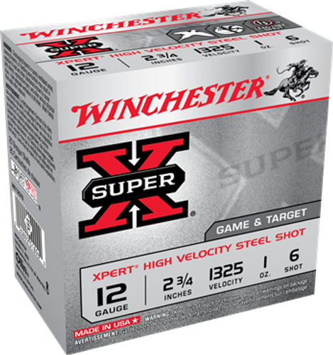 Winchester Super X Game - 12 Gauge, 2 3/4", 1 oz, #6 Lead Shot, Per 25 Nexgen Outfitters