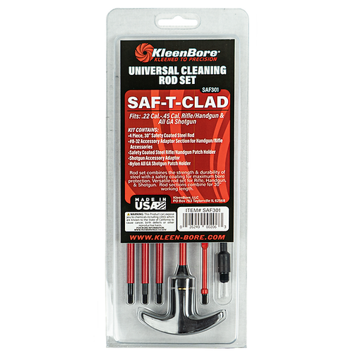 Kleen-Bore SAF301 Classic Universal Kit with SAFTCLAD Coated Rods - Handguns & Shotguns Nexgen Outfitters