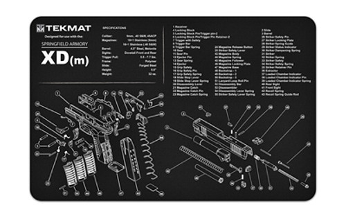 SH124477 TekMat Springfield XDM Parts Diagram 11"x17" Original Cleaning Mat Nexgen Outfitters