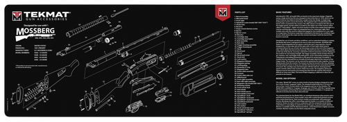 SH124485 TekMat Mossberg Shotgun Parts Diagram 12"x36" Original Cleaning Mat Nexgen Outfitters