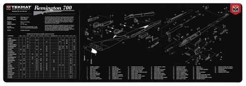 SH124486 TekMat Remington 700 Parts Diagram 12"x36" Original Cleaning Mat Nexgen Outfitters