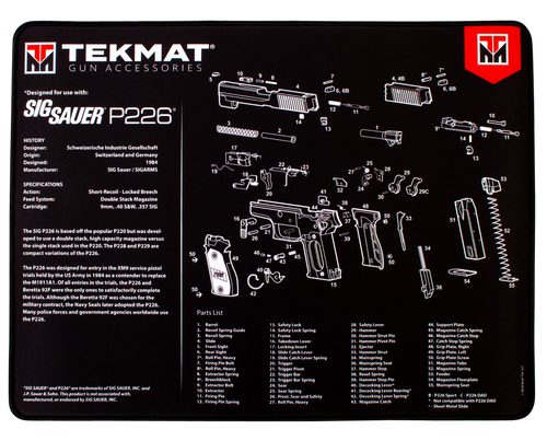 SH124450 TekMat Sig P226 Parts Diagram 15"x20" Ultra Premium Cleaning Mat Nexgen Outfitters