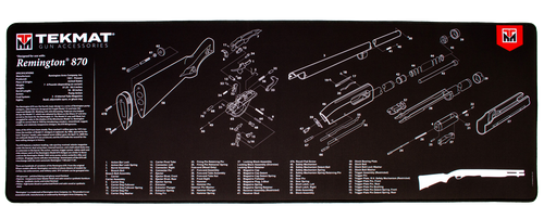 SH117967 TekMat Remington 870 Parts Diagram 15"x44" Ultra Premium Cleaning Mat Nexgen Outfitters