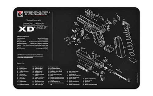 RPVTEKR17-XDMOD2 TekMat Springfield XD MOD2 11"x17" Armorers Bench Mat Nexgen Outfitters