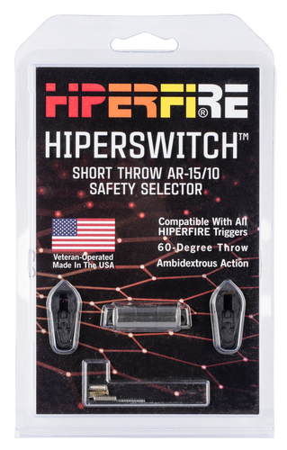 SH123427 Hiperfire Hiperswitch Short Throw AR-15/10 Black Steel Safety Selector Nexgen Outfitters