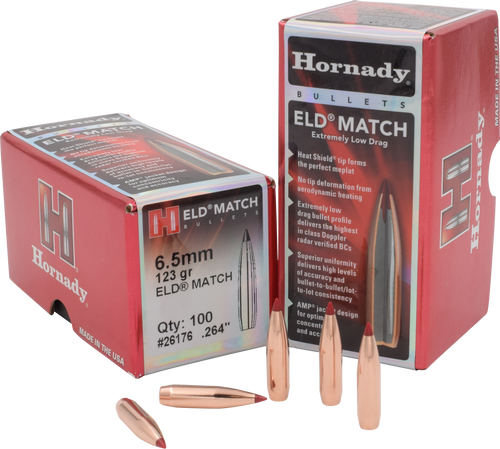 SSO23103 Hornady ELD  Match 6.5mm 123 gr Bullets-100cnt Nexgen Outfitters