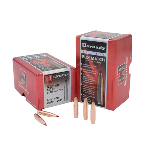 Hornady ELD  Match 6.5mm 140 gr Bullets-100cnt Nexgen Outfitters