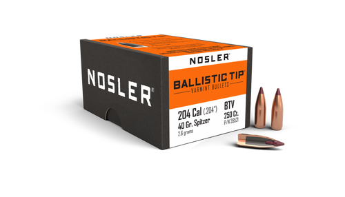 Nosler Ballistic Tip Varmint 39521 .204 Cal 40 gr Spitzer Bullets-250cnt Nexgen Outfitters