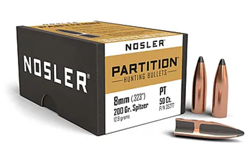 Nosler Partition 35277 8mm 200 gr Spitzer Bullets-50cnt Nexgen Outfitters