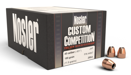 SSO36975 Nosler Custom Competition 44847 .45 Cal 185 gr Hollow Point Bullets-250cnt Nexgen Outfitters