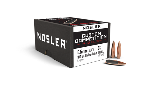 Nosler Custom Competition 53427 6.5mm 100 gr Hollow Point Bullets-100cnt Nexgen Outfitters