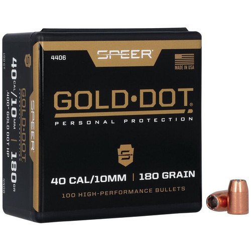 Speer Gold Dot Handgun 4406 .40 Cal 180 gr Hollow Point Bullets-100cnt Nexgen Outfitters