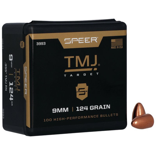 Speer TMJ Handgun 3993 9mm 124 gr Total Metal Jacket Bullets-100cnt Nexgen Outfitters