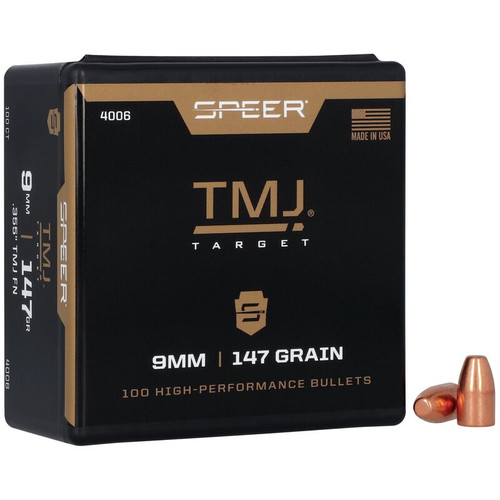 Speer TMJ Handgun 4006 9mm 147 gr Total Metal Jacket Bullets-100cnt Nexgen Outfitters