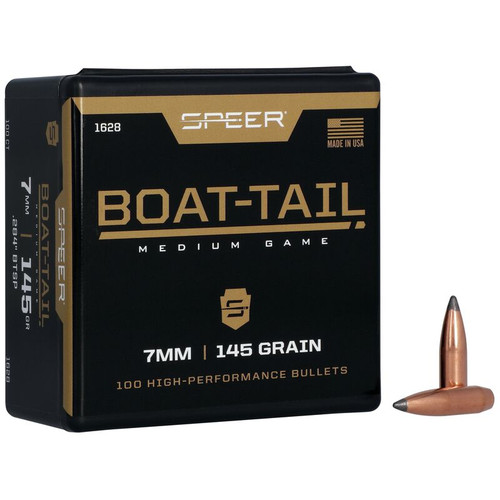 Speer Boat Tail 1628 7mm 145 gr Jacketed Soft Point Boat-Tail Bullets-100cnt Nexgen Outfitters