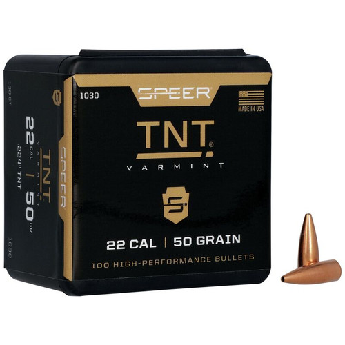 Speer TNT 1030 .22 Cal 50 gr Jacketed Hollow Point Bullets-100cnt Nexgen Outfitters