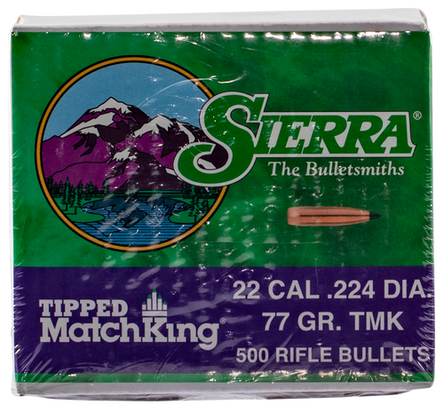SSO110776 Sierra Tipped MatchKing 7177C .22 Cal 77 gr Poly Tipped Bullets-500cnt Nexgen Outfitters