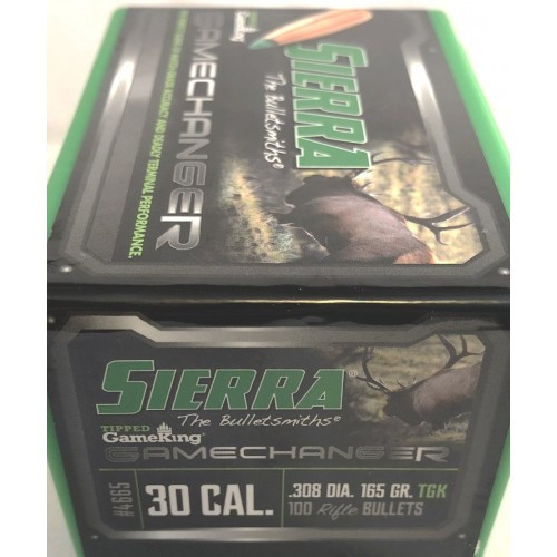 Sierra Tipped GameKing 4665 .30 Cal 165 gr Poly Tipped Bullets-100cnt Nexgen Outfitters