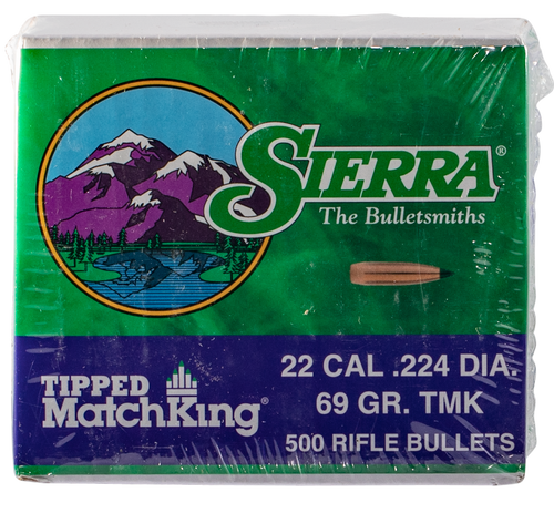 SSO110774 Sierra Tipped MatchKing 7169C .22 Cal 69 gr Poly Tipped Bullets-500cnt Nexgen Outfitters