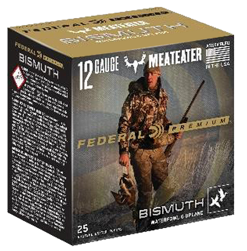 SH120993 Federal Premium Meateater Bismuth 12 Gauge 3" #3 25Rnd Shotgun Ammo Nexgen Outfitters