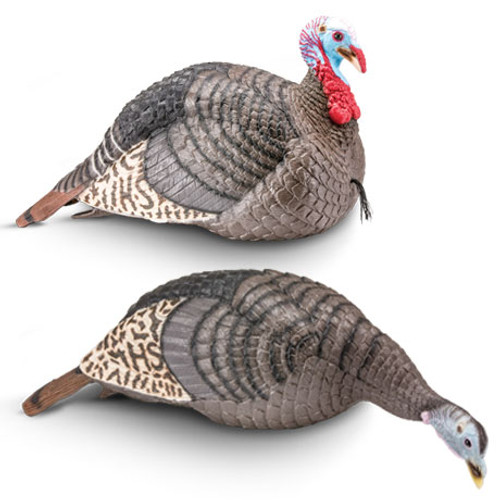 SH30717 Hunters Specialties Strut-Lite Jake & Feeding Hen Combo Turkey Decoys Nexgen Outfitters