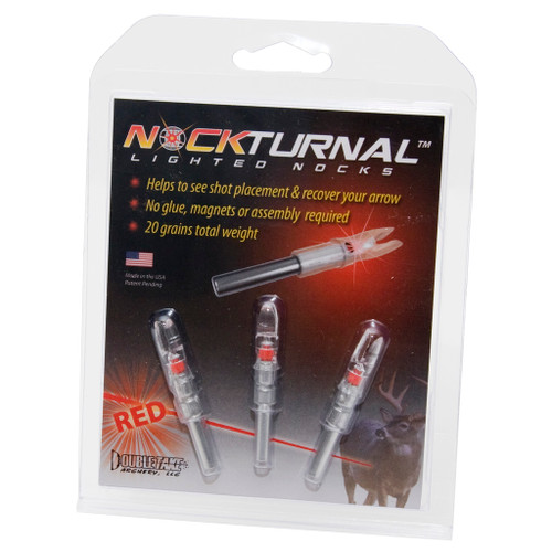 KN39641 NockTurnal Lighted Nock Red Gold Tip 3 pk. Nexgen Outfitters