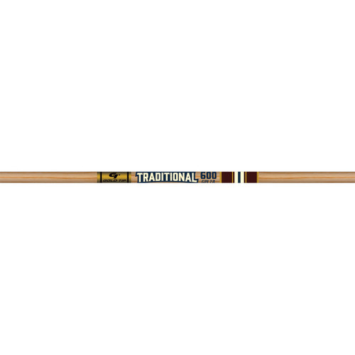 KNG1140600 Gold Tip Traditional Classic 600 Raw Shaft with Nocks and Inserts Nexgen Outfitters