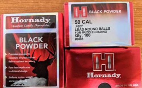 Hornady .50 Cal (.480" Dia) Black Powder Lead Balls 175 gr. 100 pk. Nexgen Outfitters
