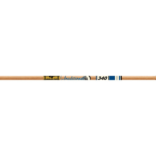 KNG1080500 Gold Tip Traditional XT 500 Raw Shaft with Nocks and Inserts Nexgen Outfitters