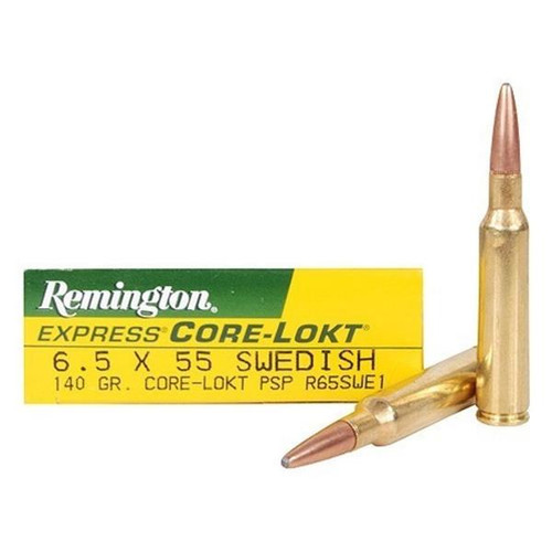 Remington Core-Lokt 6.5x55 Swedish 140 gr PSP Rifle Ammunition 20 rds Nexgen Outfitters