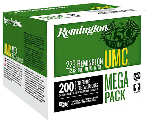 Remington UMC .223 Remington 55gr Full Metal Jacket 200Rnd Rifle Ammunition Nexgen Outfitters