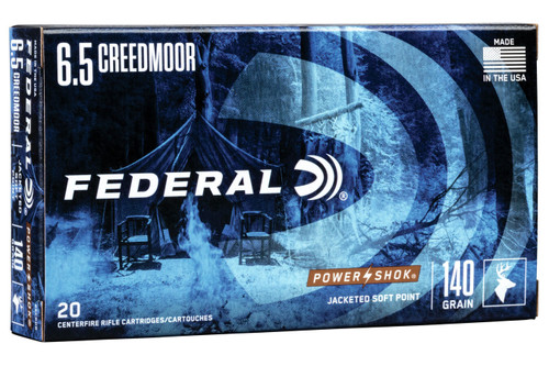 Federal Power-Shok 6.5 Creedmoor 140gr Jacketed Soft Point 20Rnd Rifle Ammunition Nexgen Outfitters