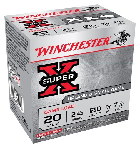 SH116944 Winchester Ammo Super-X Game & Field 20 Gauge 2.75" 7/8 oz 7.5 Shot Nexgen Outfitters